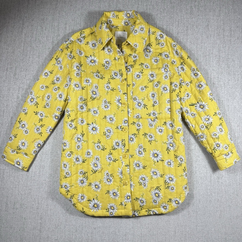 Avec Les Filles  AnthropologyFloral  Quilted Patchwork Jacket S Boho Cottagecore